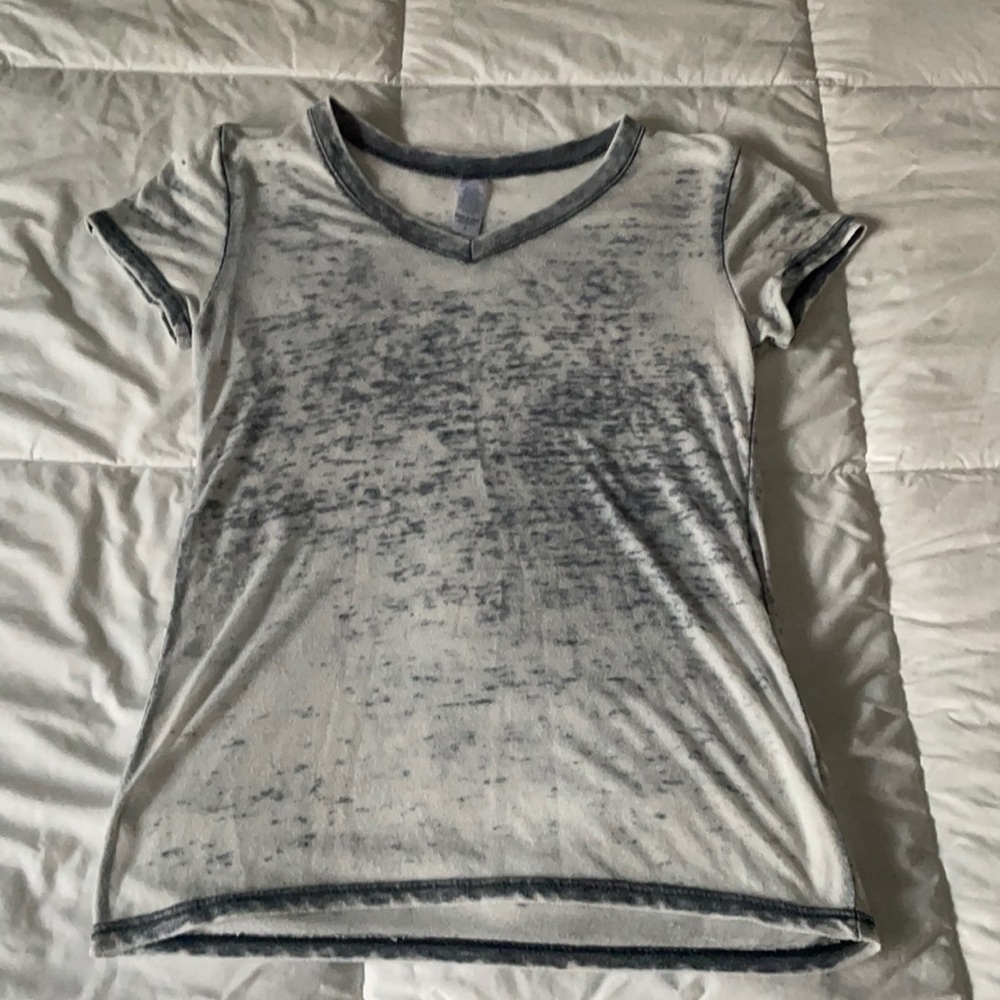 Girls Gray Short Sleeve Long Shirt
